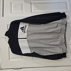 Men ADIDAS 1/4 zip up hoodie. Size L